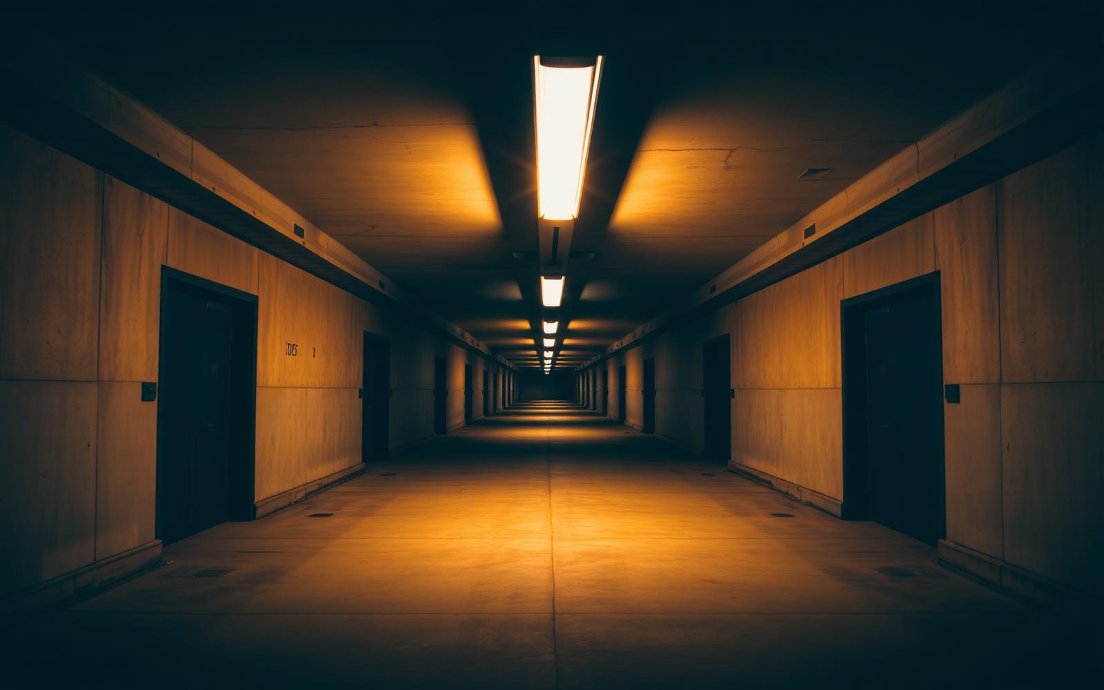 Underground corridor connecting bunker modules